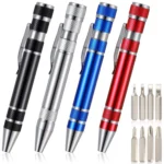 8 In 1 Multifunctional Mini Aluminum Tool Pen Screwdriver Set - Image 2