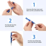 8 In 1 Multifunctional Mini Aluminum Tool Pen Screwdriver Set - Image 5