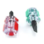 2 PCS Mini Portable Radish Head Screw Driver Transparent Handle Repair Hand Tools - Image 3