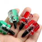 2 PCS Mini Portable Radish Head Screw Driver Transparent Handle Repair Hand Tools - Image 5