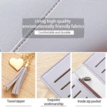 Long Wallet Women Purses Tassel Fashion Coin Purse Card Holder Wallets Female Clutch PU Leather Wallet - Image 4
