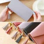 Long Wallet Women Purses Tassel Fashion Coin Purse Card Holder Wallets Female Clutch PU Leather Wallet - Image 5
