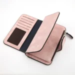 Women Scrub Leather Lady Purses Clutch Long Female Wallet - Image 4