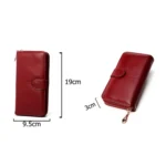 Multifunction Zipper Women Leather Wallet Long Trifold Coin Purse Card Holder Clutch - Image 3