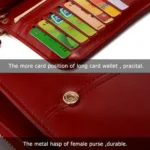 Multifunction Zipper Women Leather Wallet Long Trifold Coin Purse Card Holder Clutch - Image 6