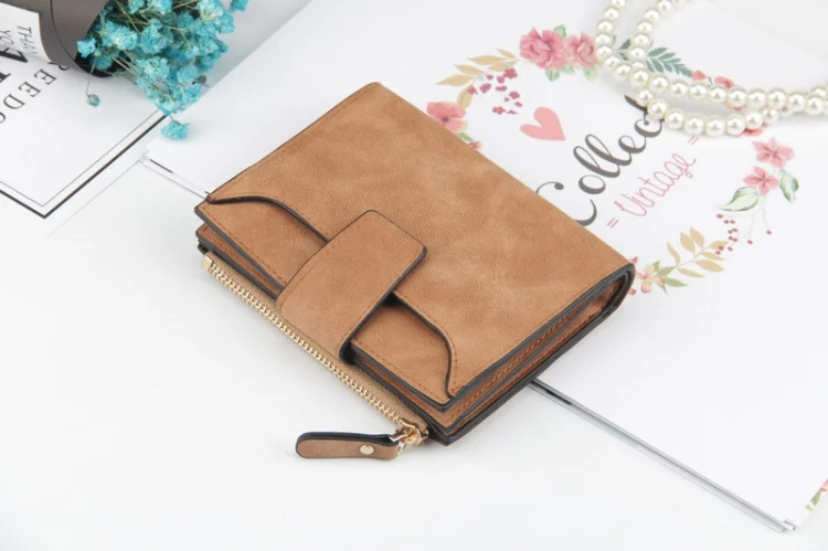 TBD051101201A_2.webp Leather Women Hasp Small Slim Coin Pocket Purse Cards Holders Wallet - Image 3
