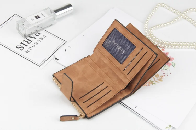 TBD051101201A_4.webp Leather Women Hasp Small Slim Coin Pocket Purse Cards Holders Wallet - Image 5