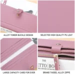 Long Women Hasp Leather Clutch Coin Purse Wallets - Image 5