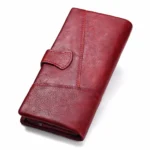 KAVIS Genuine Leather Women Wallet Long Clutch Zipper Coin Purse - Image 4