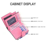 Women Vintage Fashion Short Leather Zipper Wallet Coin Pocket - Image 4