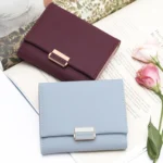 Luxury Wallet Female Leather Women Leather Purse Plaid Wallet Ladies Hot Change Card Holder Coin Small Purses for Girls - Image 3
