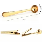 Multifunction Kitchen Coffee Scoop With Clip Stainless Steel Tea Coffee Measuring Cup Coffee Scoop - Image 4