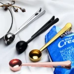 Multifunction Kitchen Coffee Scoop With Clip Stainless Steel Tea Coffee Measuring Cup Coffee Scoop - Image 7