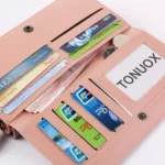 Long Wallet Zipper Coin Purse Cards ID Holder Clutch Woman Wallet - Image 6
