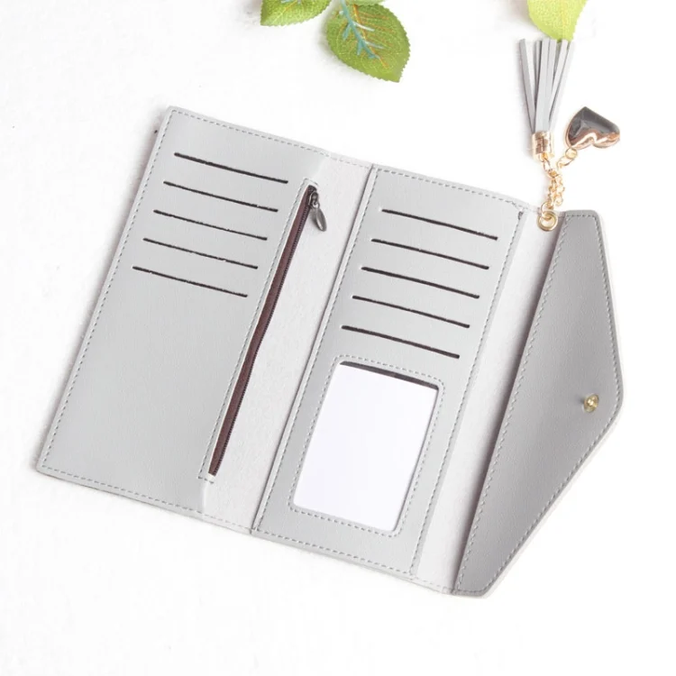 TBD051192801B_4.webp Simple Zipper Purses Long Section Clutch Wallet Soft PU Leather Money Bag - Image 5