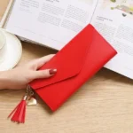 Simple Zipper Purses Long Section Clutch Wallet Soft PU Leather Money Bag - Image 8