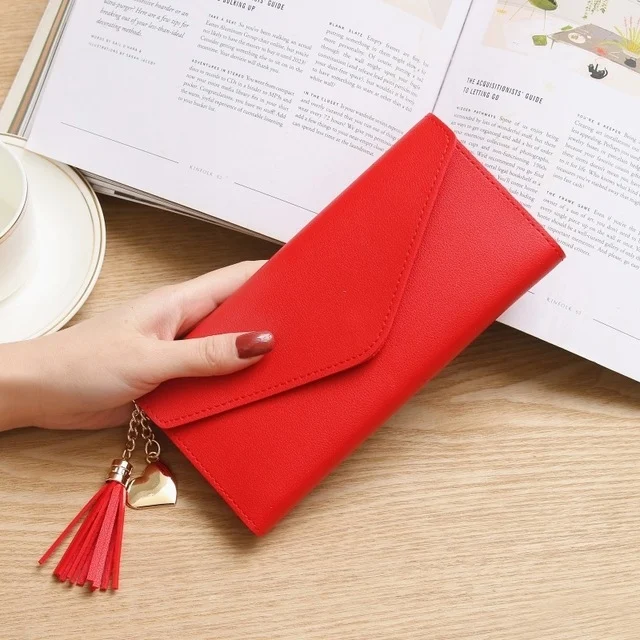 TBD051192801B_7.webp Simple Zipper Purses Long Section Clutch Wallet Soft PU Leather Money Bag - Image 8