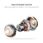 304 Stainless Steel Automatic SensorJet Hand Dryer High Speed Airflow for Home Hotel Airport Hands Drying Machine - Image 4
