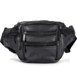 Fashion Men Genuine Leather Waist Bags Travel Necessity Organizer Mobile Phone Bag