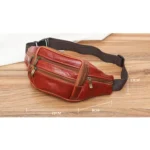 Fashion Men Genuine Leather Waist Bags Travel Necessity Organizer Mobile Phone Bag - Image 5