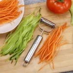 2 PCS Multifunction Stainless Steel Vegetable Peeler Double Planing Grater - Image 2