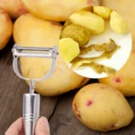 2 PCS Multifunction Stainless Steel Vegetable Peeler Double Planing Grater - Image 3
