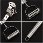 2 PCS Multifunction Stainless Steel Vegetable Peeler Double Planing Grater - Image 5