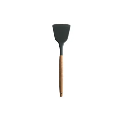 TBD051609801.webp Silicone Wood Handle Spatula Heat-resistant Soup Spoon Non-stick Special Cooking Shovel Kitchen Tools - Image 1