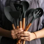 Silicone Wood Handle Spatula Heat-resistant Soup Spoon Non-stick Special Cooking Shovel Kitchen Tools - Image 4