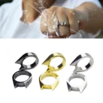 Women Men Safety Survival Ring Tool Self Defence Stainless Steel Finger Defense Ring - Image 4