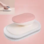Sponge Brush Clean Countertop Multi-function Kitchen Bathroom Scouring Pad Wash Dishes Pot Brush with Handle