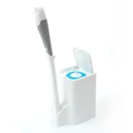 Disposable Toilet Brush Long Handle Cleaning Brush With Base Hanging Toilet Brush Set