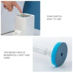 Disposable Toilet Brush Long Handle Cleaning Brush With Base Hanging Toilet Brush Set - Image 3