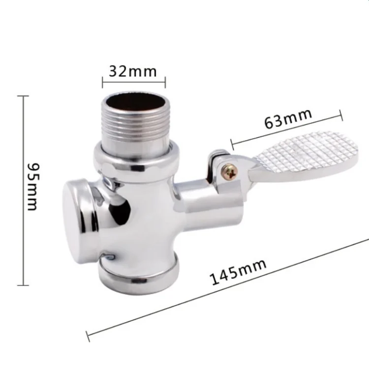 TBD051712401_2.webp 1 Inch Stool Flushing Valve Foot Pedal Urinal Delay Valve Squatting Toilet Flushing Valve - Image 3