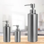 Stainless Steel Soap Dispenser Cylindrical Straight Emulsion Bottle - Image 7