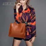 Leather Handbags Big Women Bag Casual Female Bags Trunk Tote Shoulder Bag Ladies Large Bolsos - Image 2