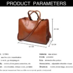 Leather Handbags Big Women Bag Casual Female Bags Trunk Tote Shoulder Bag Ladies Large Bolsos - Image 8
