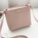 Women Solid zipper Shoulder Bag Crossbody Bag Messenger Phone Coin Bag - Image 2