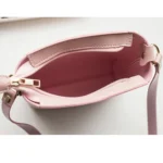 Women Solid zipper Shoulder Bag Crossbody Bag Messenger Phone Coin Bag - Image 3