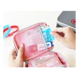 Cute Heart Mini Medicine Bag First Aid Medical Emergency Kits Organizer Outdoor Household Pill Bag, Size: 13x10x4cm - Image 5