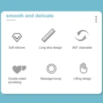 Silicone Massage Pull Strap Bath Brush Powerful Exfoliating Rubbing Bath Artifact - Image 3