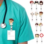 Cute Retractable Badge Reel Student Nurse ID Name Card Badge - Image 9