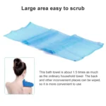 2 PCS Long Nylon Mesh Bath Shower Body Washing Clean Exfoliate Puff Scrubbing Towel Cloth Scrubbers Body Face Wash Cleaning Towel - Image 3