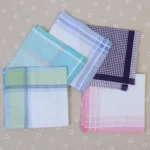 Multicolor Plaid Stripe Men Pocket Squares Business Chest Towel Handkerchiefs 100% Cotton - Image 3