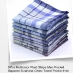 Multicolor Plaid Stripe Men Pocket Squares Business Chest Towel Handkerchiefs 100% Cotton - Image 9