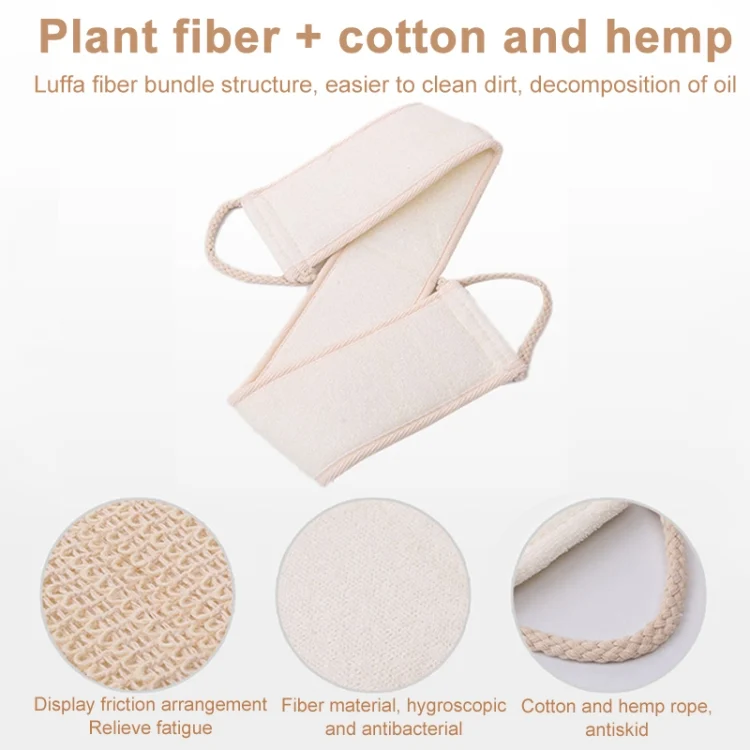 TBD0521461_3.webp Soft Skin Care Exfoliating Loofah Sponge Back Strap Bath Shower Body Massage Spa Cleaning Scrubber Brush Tool - Image 4