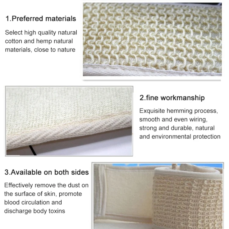 TBD0521461_4.webp Soft Skin Care Exfoliating Loofah Sponge Back Strap Bath Shower Body Massage Spa Cleaning Scrubber Brush Tool - Image 5