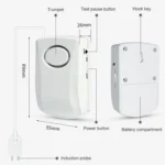 130dB Water Leakage Alarm Detector Sensor Detection Flood Alert Overflow Home Security Alarm System - Image 3