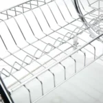 2 Tiers Kitchen Dish Drying Rack Drainer Dryer Tray Cultery Holder - Image 5
