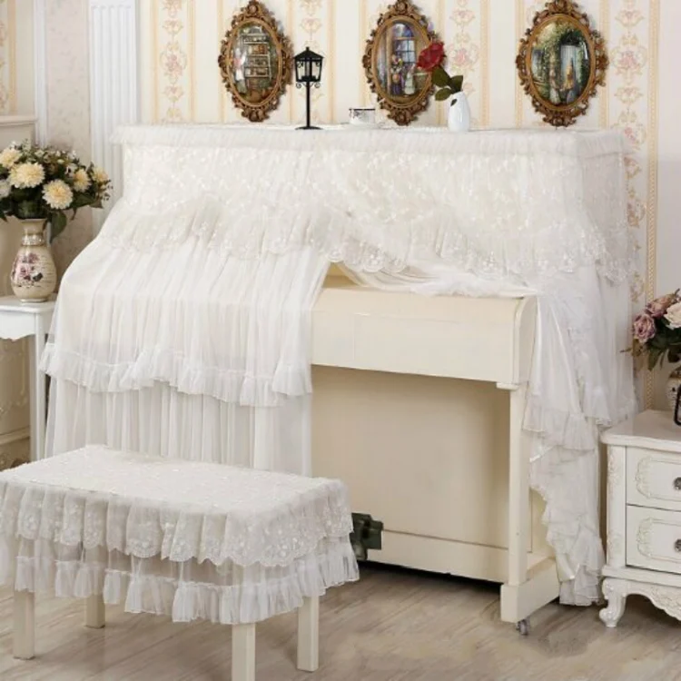 TBD052651401A.webp Lace Embroidered Piano Full Dust Cover - Image 1